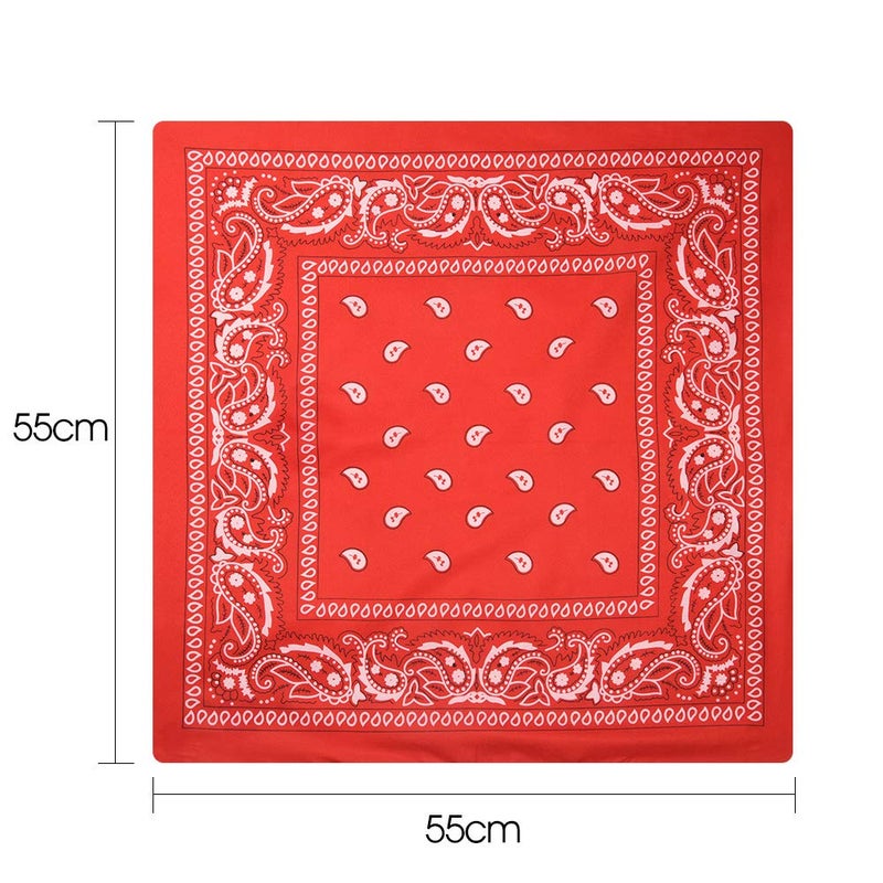 FEPITO 18 Pcs Paisley Bandanas Cowboy Bandana Paisley Print Head Wrap Scarf - Image 2